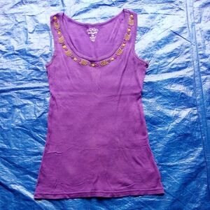 Purple Embellished Women's Top